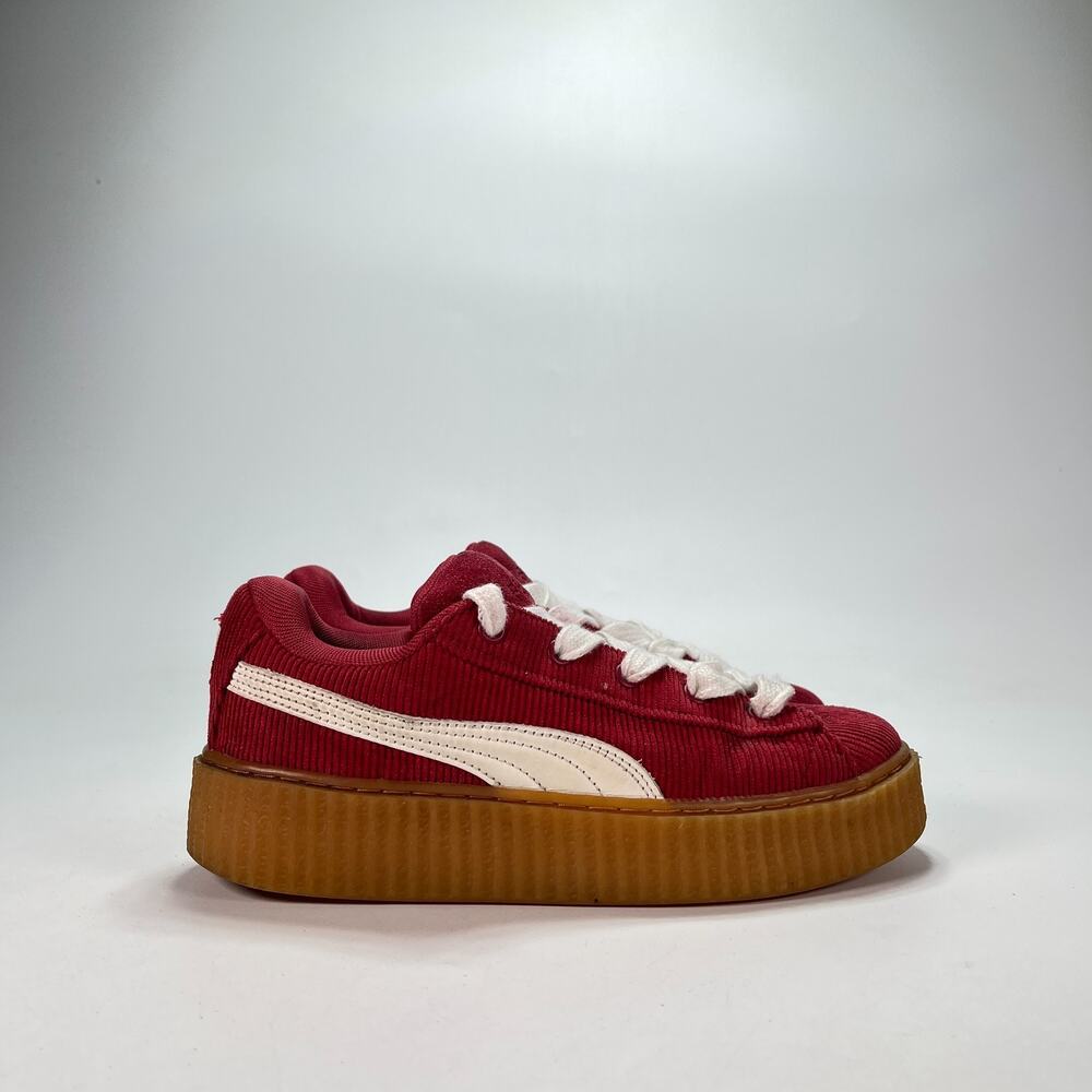 PUMA x Fenty Creeper Phatty Red White Sneakers 399871-04 Women's Size 7.5